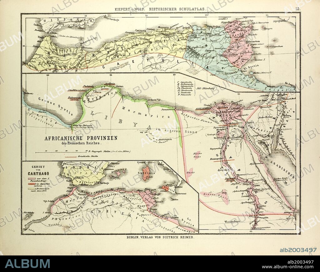 MAP OF THE AFRICAN PROVINCES OF THE ROMAN EMPIRE.