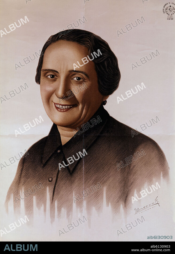 J. GNECCOA. DOLORES IBARRURI CONOCIDA POR EL SOBRENOMBRE DE LA PASIONARIA - 1937.