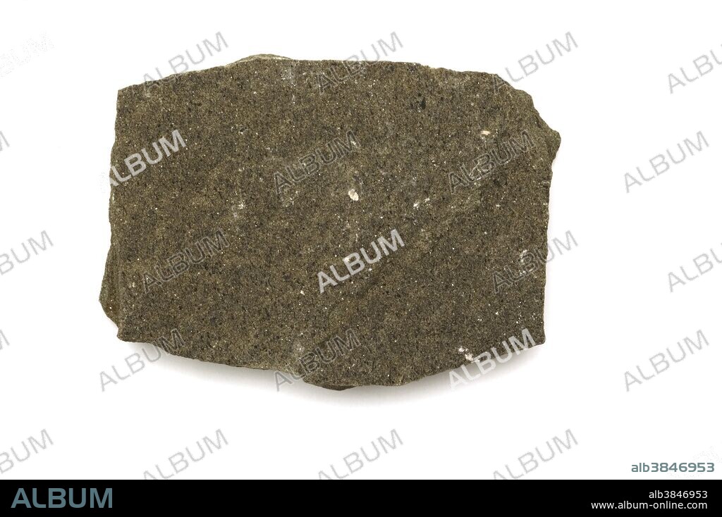 A sample of Graywacke. Greywacke (German grauwacke - signifying a grey rock) is a variety of sandstone generally characterized by its hardness, dark color, and poorly-sorted, angular grains of quartz and feldspar.