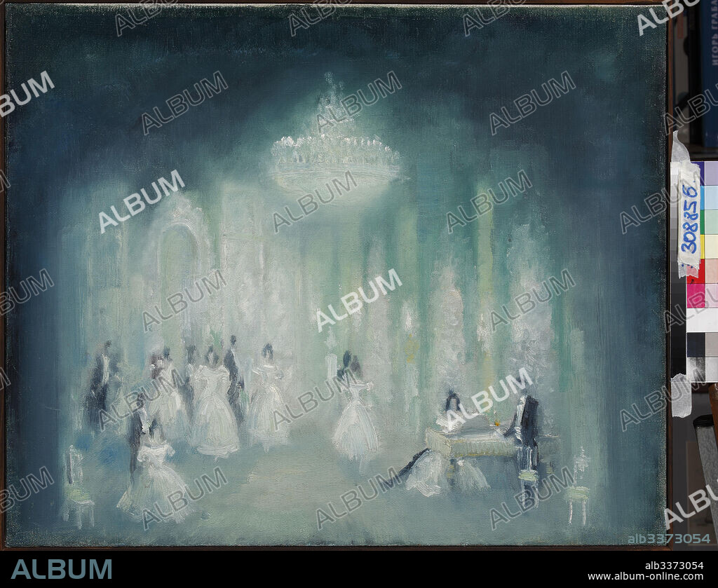 BORIS IVANOVICH VOLKOV. Ball. Stage design for the play The Masquerade by M. Lermontov.