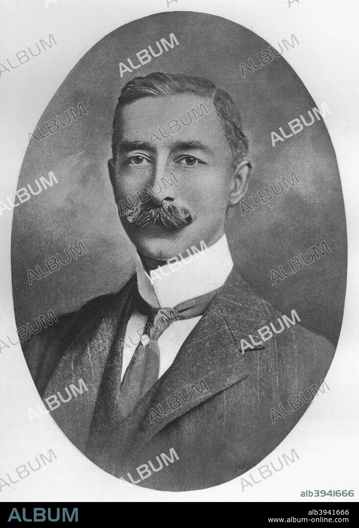 'Col. W. Hall Walker, M.P.', 1911.William Hall Walker, 1st Baron Wavertree (25 December 1856 - 2 February 1933) was a British businessman, Conservative Party politician, art collector, and an important figure in thoroughbred racehorse breeding.  From British Sports and Sportsmen Part 1. [British Sports and Sportsmen, London, 1911].