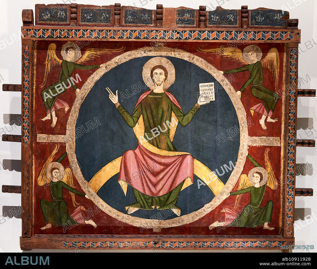 Baldaquí de Tavèrnoles, S XIII, Procedeix de l'antic monestir de Sant Serni de Tavèrnoles (les Valls de Valira, Alt Urgell), Medieval Romanesque Art, National Museum of Catalan Art, Museu Nacional d'Art de Catalunya, MNAC, Barcelona, Spain, Europe.
