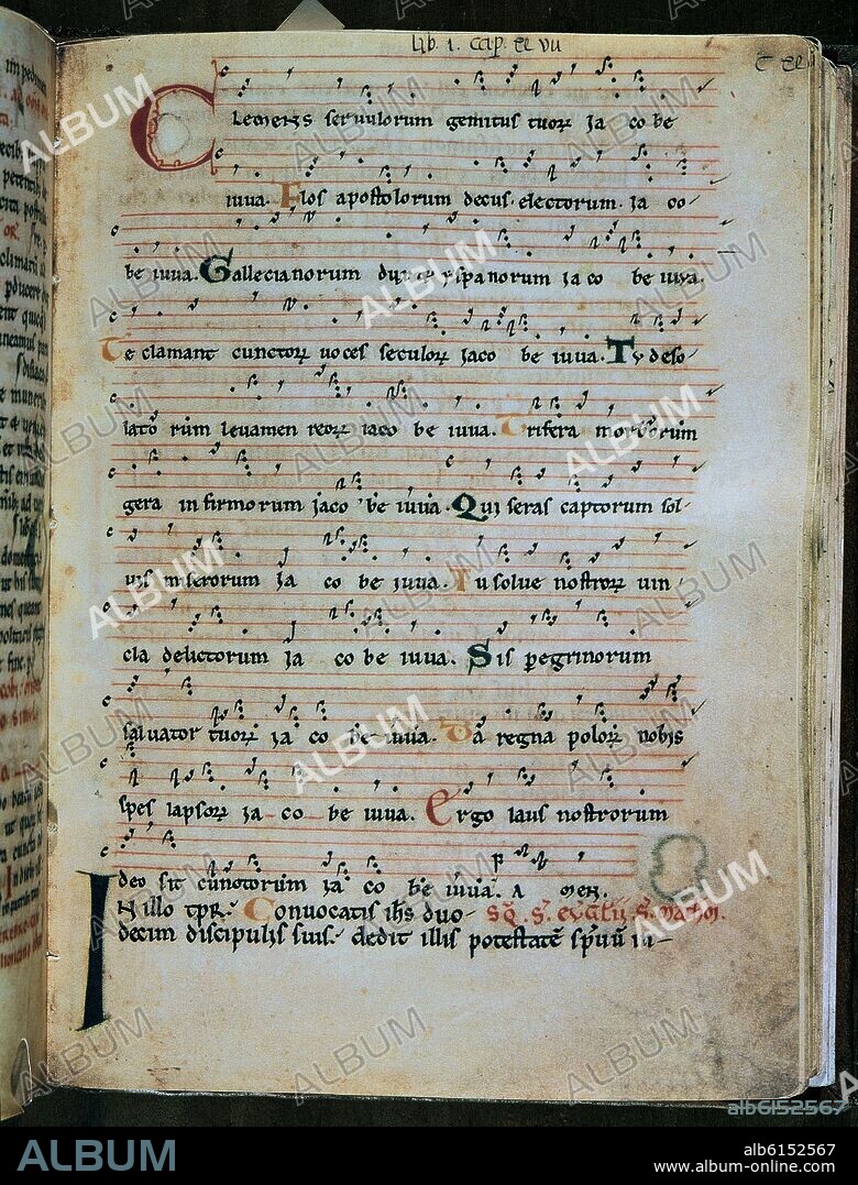 CODICE CALIXTINO - LIBRO I DE MUSICA - SIGLO XII.