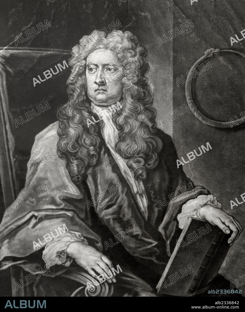 Isaac Newton (1642-1726). English physicist and mathematician. Engraving. Portrait.