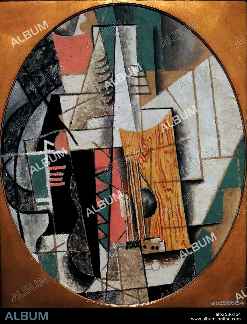 Guitar, 1912 by Pablo Picasso (1881-1973), oil on canvas.