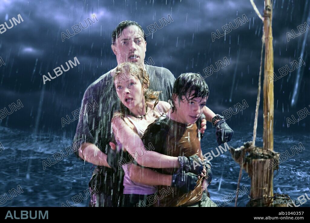 ANITA BRIEM, BRENDAN FRASER y JOSH HUTCHERSON en VIAJE AL CENTRO DE LA TIERRA, 2008 (JOURNEY TO THE CENTER OF THE EARTH), dirigida por ERIC BREVIG. Copyright WALDEN MEDIA/NEW LINE CINEMA.