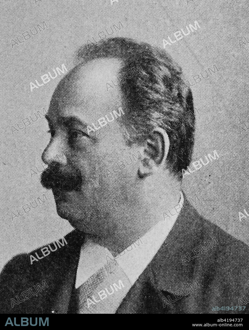 Heinrich Franz Bernhard Mueller, May 13, 1851 - April 24, 1925, known as Mueller-Breslau from around 1875 to distinguish him from other people with similar names, was a German civil engineer and high school teacher, reproduction of a photo from the year 1895, digital improved.