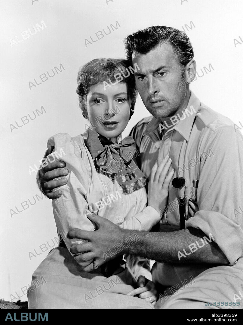 DEBORAH KERR and STEWART GRANGER in KING SOLOMON'S MINES, 1950, directed by COMPTON BENNETT. Copyright M.G.M.