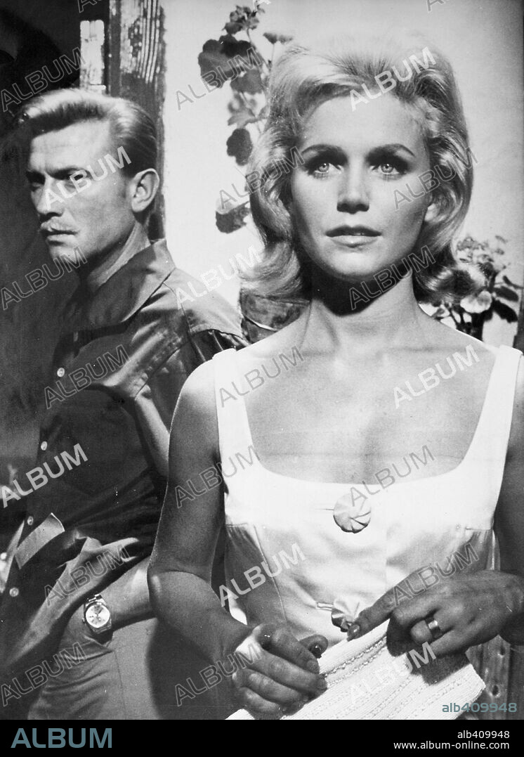 LAURENCE HARVEY and LEE REMICK in THE RUNNING MAN, 1963, directed by CAROL REED. Copyright COLUMBIA PICTURES.