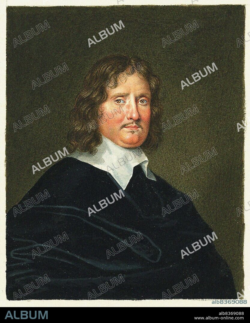 GEORGE PERFECT HARDING. Portrait of the composer Henry Lawes (1595-1662).