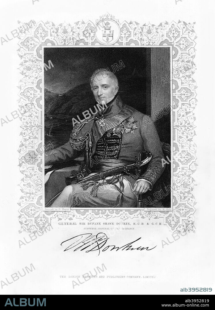 Sir Rufane Shaw Donkin, British soldier, 19th century. Colonial administrator Donkin (1773-1841) went to the Cape of Good Hope on sick leave after the death of his young wife. He named the rising seaport of Algoa Bay Port Elizabeth in memory of her. He committed suicide in 1841.
