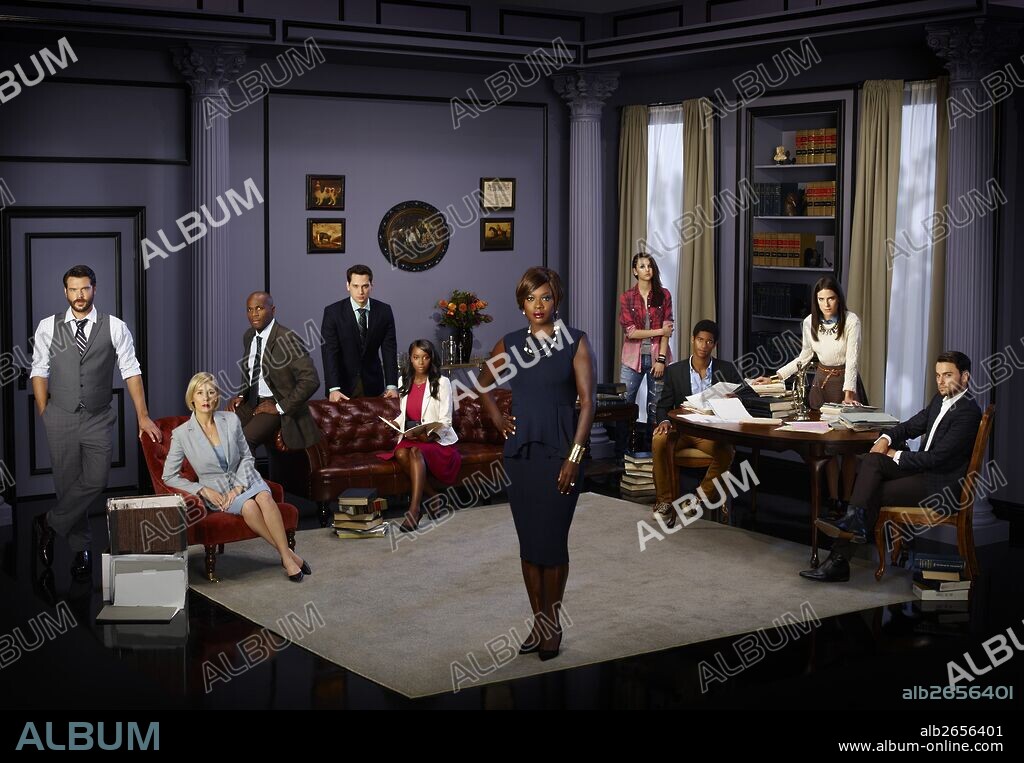 AJA NAOMI KING, ALFRED ENOCH, BILLY BROWN, CHARLIE WEBER, JACK FALAHEE, KARLA SOUZA, KATIE FINDLAY, LIZA WEIL, MATT MCGORRY y VIOLA DAVIS en COMO DEFENDER A UN ASESINO, 2014 (HOW TO GET AWAY WITH MURDER), dirigida por LAURA INNES. Copyright ABC STUDIOS.
