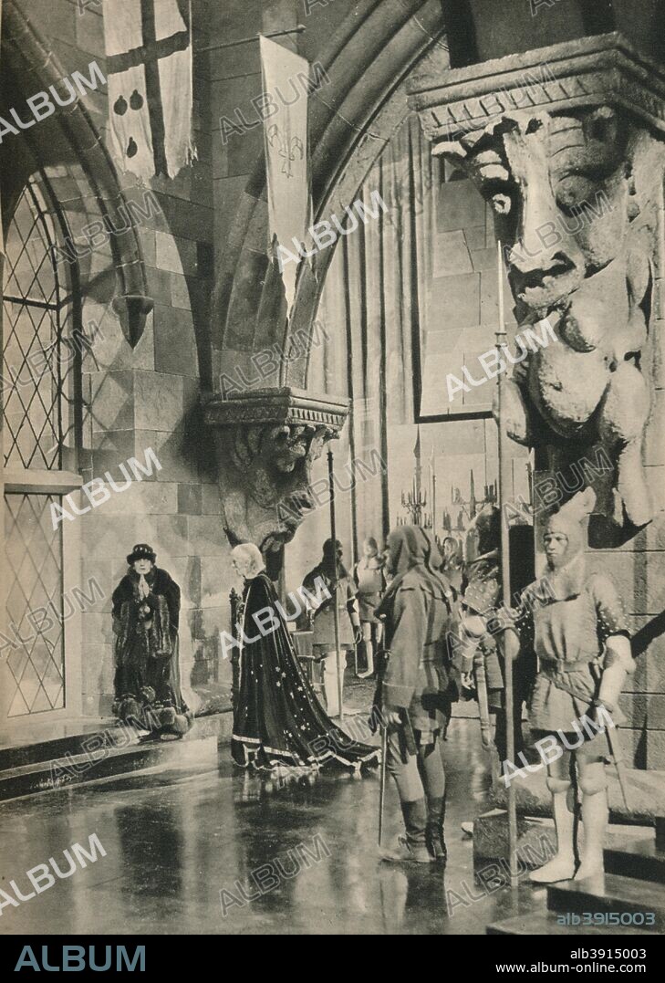 'Scene in the Palace of Louis XI. From the film: The Beloved Rogue. Settings by William Cameron Menzies', 1927. The Beloved Rogue is a silent film directed by Alan Crosland. From The Studio Volume 93. [London Offices of the Studio, London, 1927].