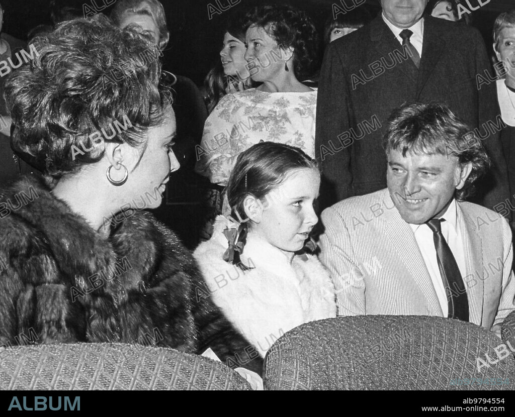 Richard burton, kate burton, elizabeth taylor, 1967.