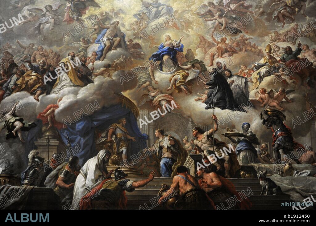 Paolo de Matteis (1662-1728). Italian painter. Triumph of the Immaculate, 1710-1715. Gemaldegalerie. Berlin. Germany.