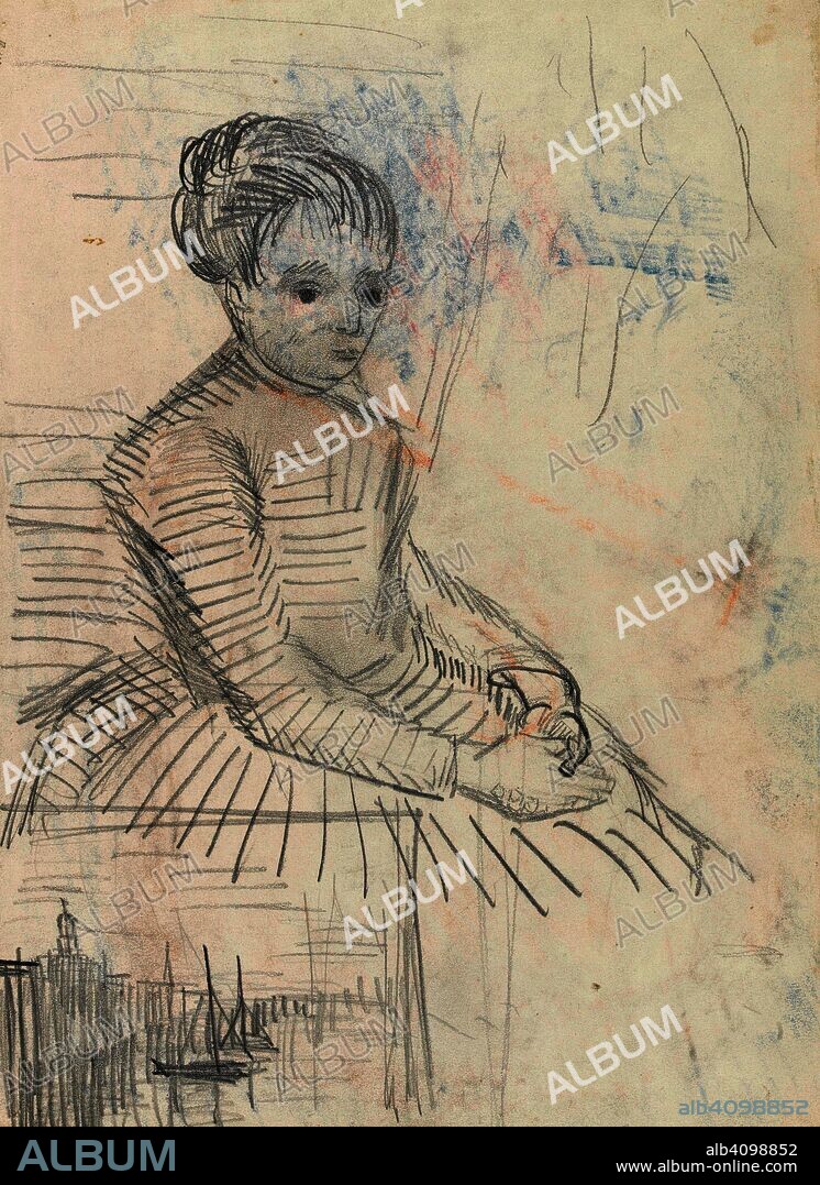 VINCENT VAN GOGH. Study for 'Woman Sitting by a Cradle'. Date: April-September 1887, Paris. Dimensions: 34.9 cm x 25.7 cm.