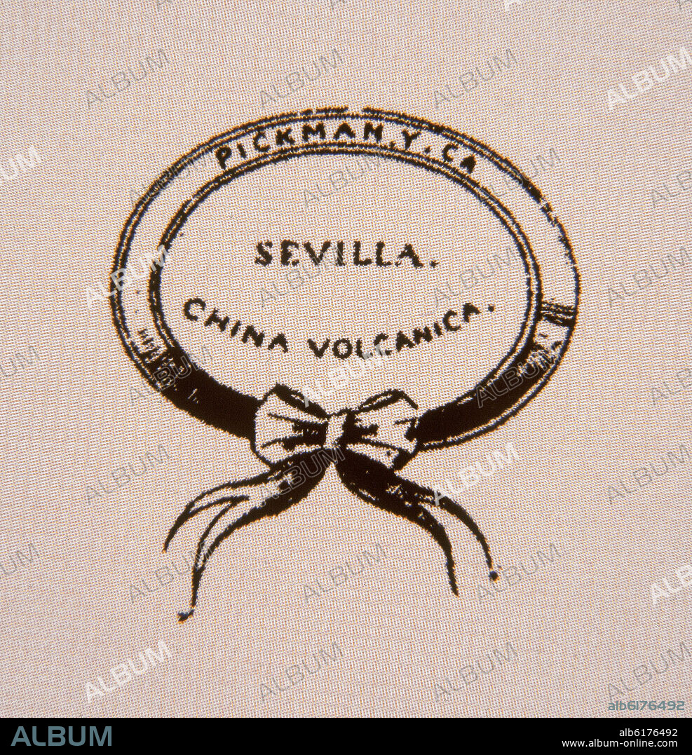 MARCA DE PICKMAN Y CIA -  CHINA VOLCANICA - S XIX.