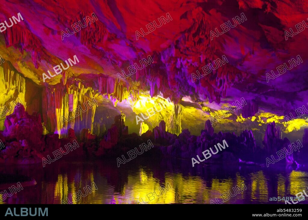 Reed Flute Cave takes its name from the reeds that used to grow at the entrance to the cave. These reeds were used to make flutes. The name Guilin means ‘Cassia Woods’ and is named after the osmanthus (cassia) blossoms that bloom throughout the autumn period. Guilin is the scene of China’s most famous landscapes, inspiring thousands of paintings over many centuries. The ‘finest mountains and rivers under heaven’ are so inspiring that poets, artists and tourists have made this China’s number one natural attraction.