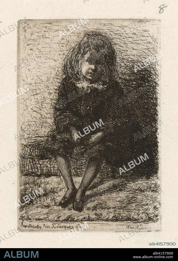 JAMES ABBOTT MCNEILL WHISTLER. Little Arthur. James McNeill Whistler; American, 1834-1903. Date: 1857-1858. Dimensions: 81 x 55 mm (plate); 252 x 187 mm (sheet). Etching in black on off-white laid paper. Origin: United States.