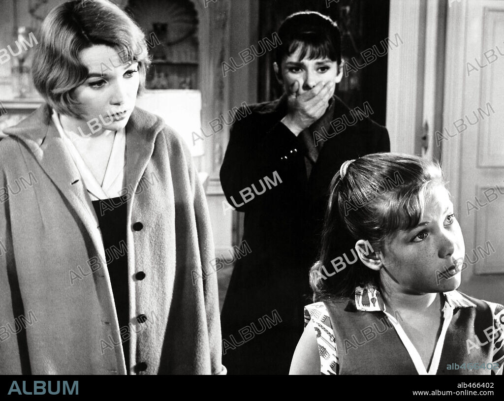 AUDREY HEPBURN, KAREN BALKIN y SHIRLEY MACLAINE en LA CALUMNIA, 1961 (THE CHILDREN'S HOUR), dirigida por WILLIAM WYLER. Copyright UNITED ARTISTS.
