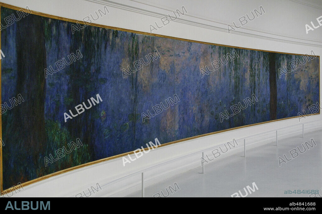 Claude Monet (1840-1926). Pintor impresionista francés. Serie Nenúfares. Mañana con sauces, hacia 1915-1926. Óleo sobre lienzo. Museo de l' Orangerie. París. Francia.