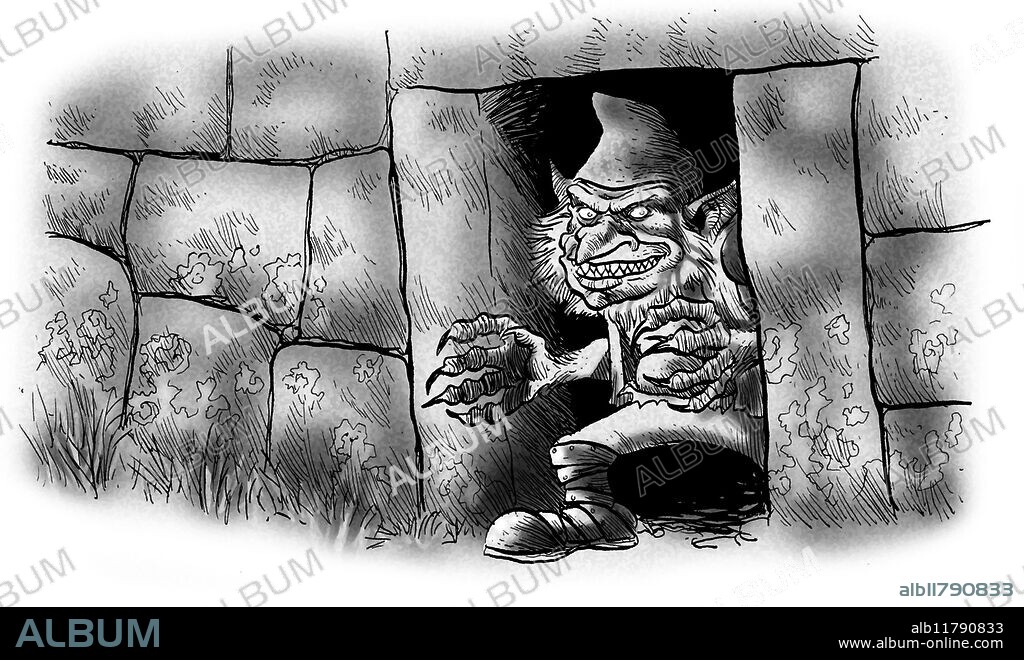 Redcap was an evil goblin from the Scottish border who lived in ruined castles where wicked deeds had taken place. He was a short old man with long teeth, fingers with talons, large red eyes, and a red cap which he liked to re-dye using human blood.