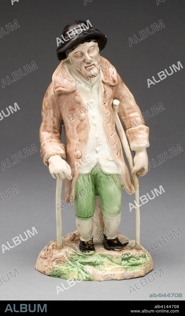 THE ELDER RALPH WOOD. Man as Old Age. Possibly Ralph Wood; English, 1715-1772; and Enoch Wood; English, 1759-1840. Date: 1785-1795. Dimensions: H. 22.2 cm (8 3/4 in.). Lead-glazed earthenware (pearlware). Origin: Burslem.