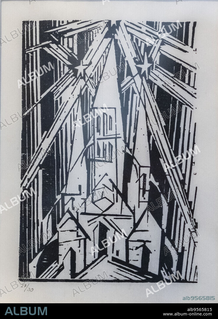 Lyonel Feininger, Cathedral, Houses of the Bauhaus Masters, Dessau, Federal Republic of Germany.