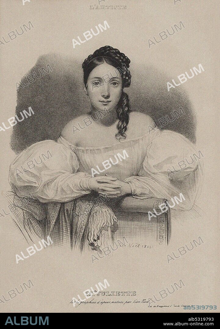 LéON NOëL. Portrait of Juliette Drouet (1806-1883).