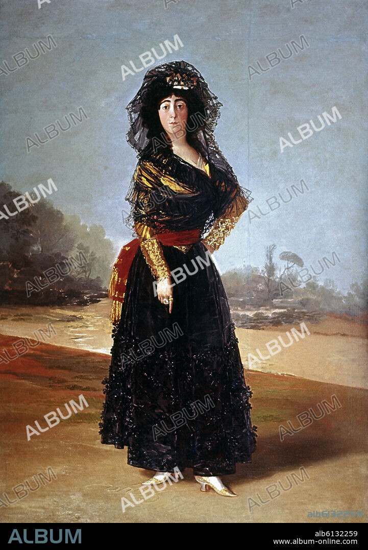 FRANCISCO DE GOYA. Spanish school. Duchess of Alba. 1797. Oil on canvas (210 x 149 cm). New York, Hispanic Society.
