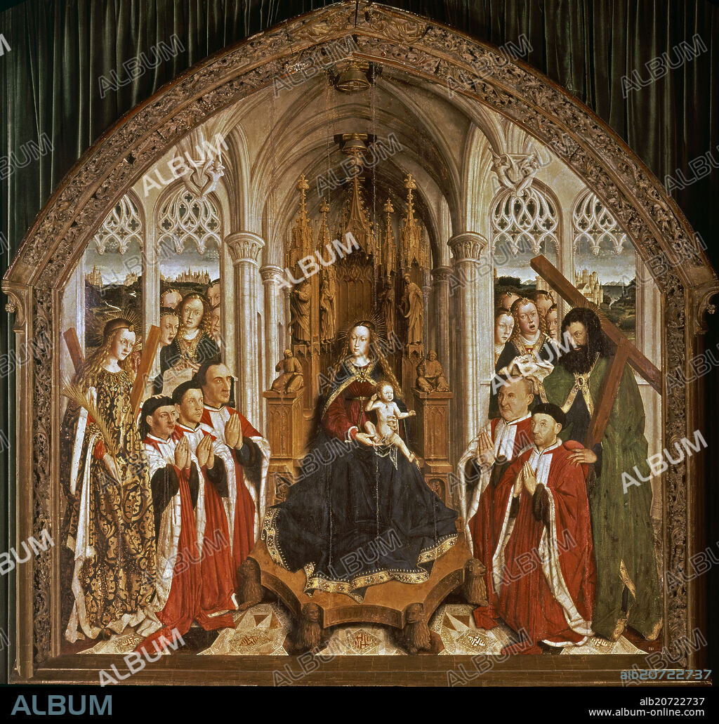 LLUÍS DALMAU. Spanish school. Virgin. Oil on distempered painting and wood (311 x 311 cm). 1443-1445. Painting found in Barcelona Ayto chapel. Barcelona, Cataluna Museum of Art.