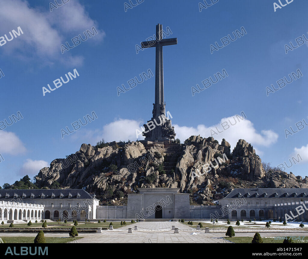 Spain. Valley of the Fallen (Valle de los Caidos). 1940-1958. Monumental memorial dedicated by the Franco regime to the dead of the Spanish Civil War (1936-1939). By Pedro Muguruza (1893-1952) and Diego Mendez (1906-1987).