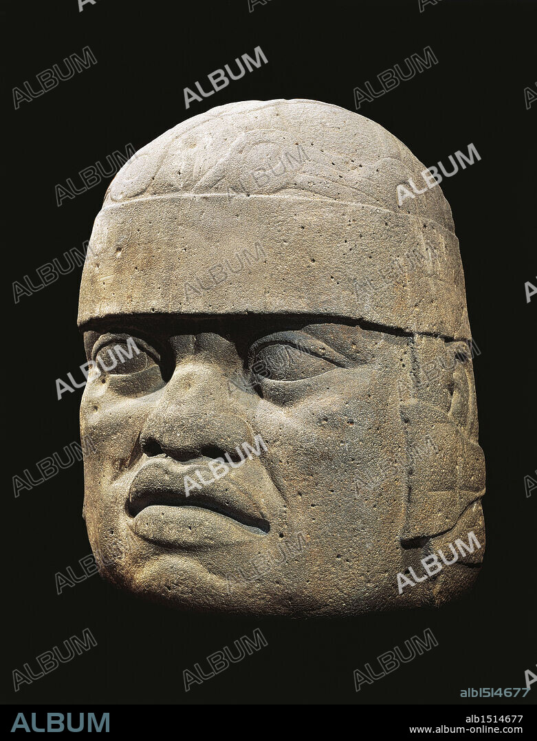 Mexico - Pre-Columbian Olmec civilization - La Venta - Colossal head.