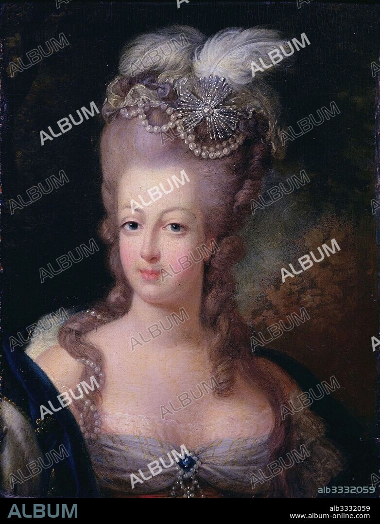 JEAN-BAPTISTE ANDRé GAUTIER DAGOTY. Portrait of Queen Marie Antoinette of France (1755-1793).