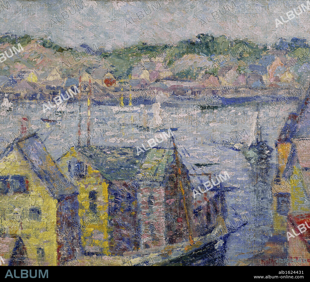 Gloucester by Katherine Farrell, oil on burlap, 1910, 1857-1951, USA, Pennsylvania, Philadelphia, David David Gallery.