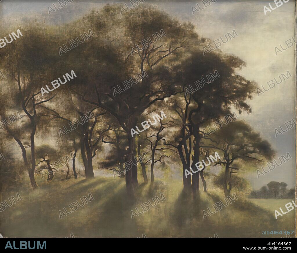 WILHELM HAMMERSHOI. Near Fortunen, Jægersborg Deer Park, North of Copenhagen, 1901. Oil on canvas, 55 x 66.5 cm.