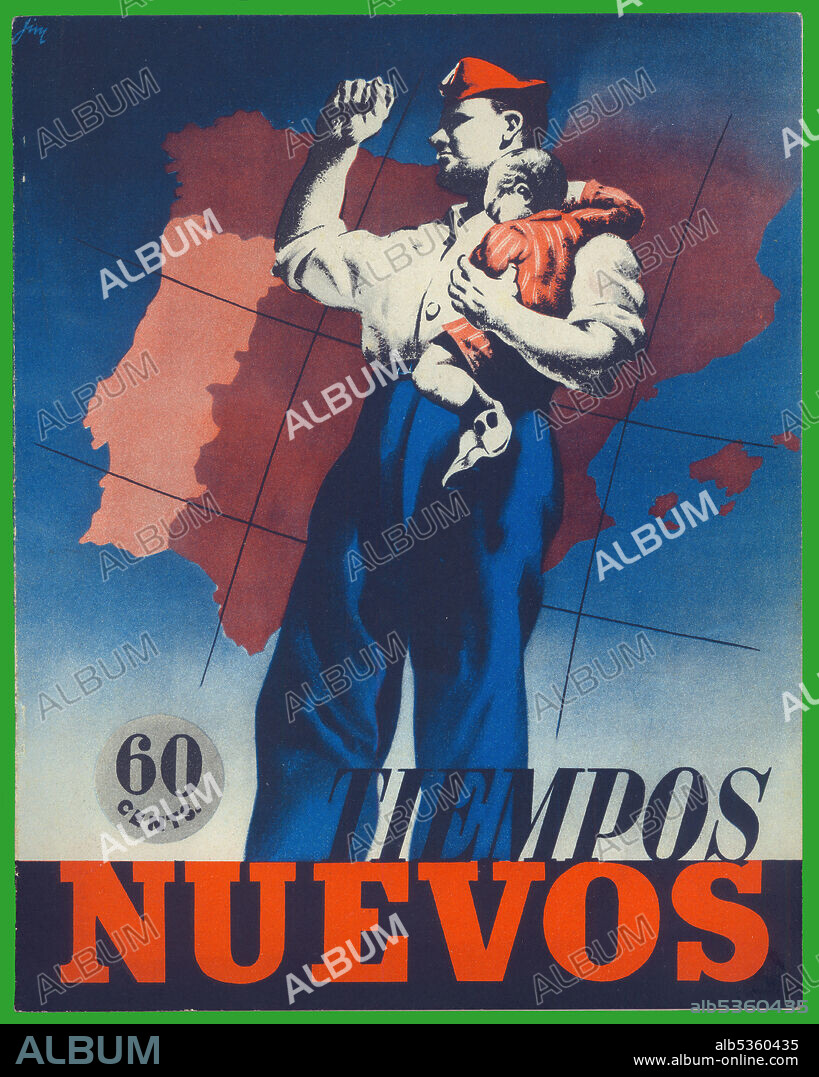 España. Portada de la revista de sociología, arte y economía Tiempos Nuevos, editada en Barcelona, abril de 1937.