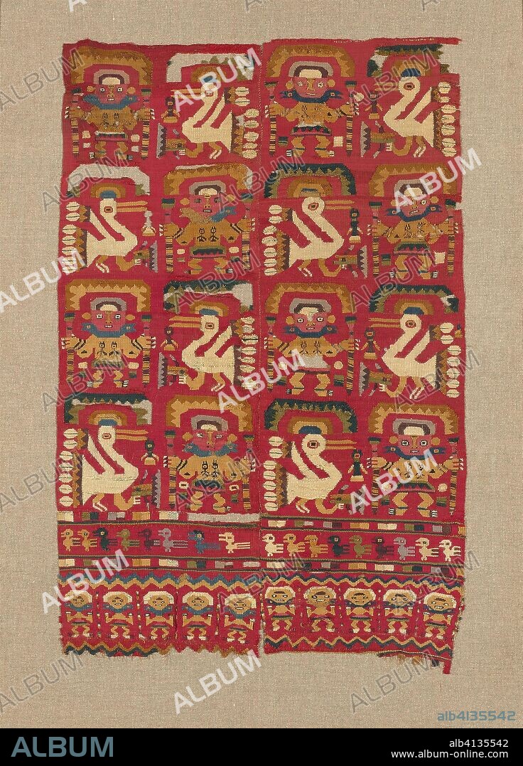 Panel. Lambayeque; Peru, Probably north coast. Date: 1000-1476. Dimensions: 76 x 49.2 cm (30 x 19 3/8 in.). Cotton and wool (camelid), slit tapestry weave. Origin: Peru.