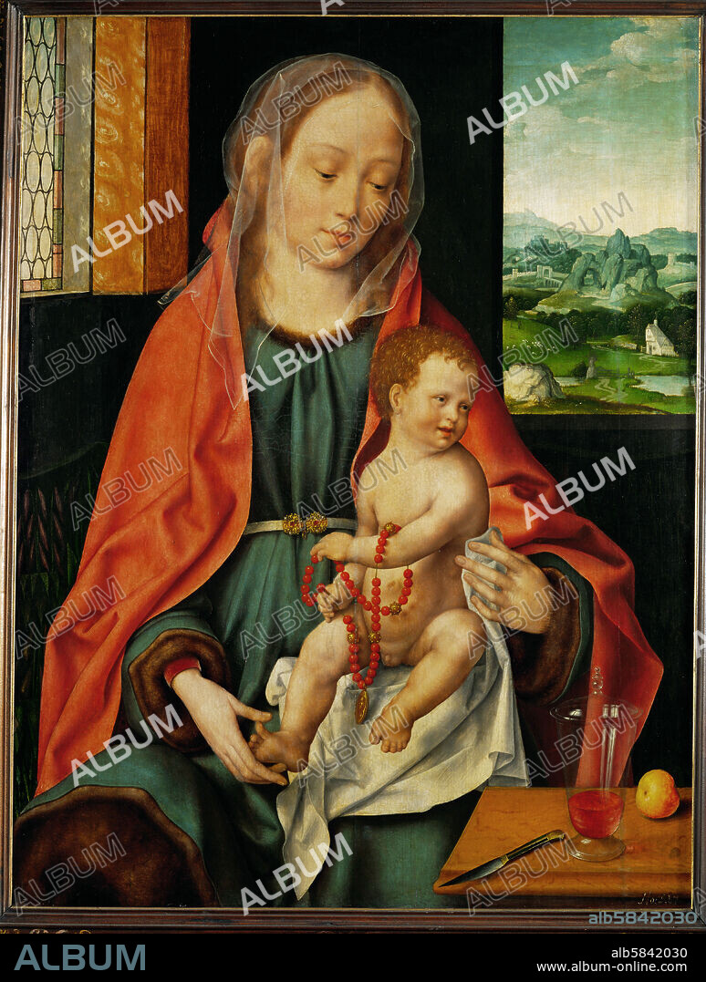 JOOS VAN CLEVE. Saint Mary with the child. Around 1530 Oakwood, 74 x 56 cm Inv. 836.