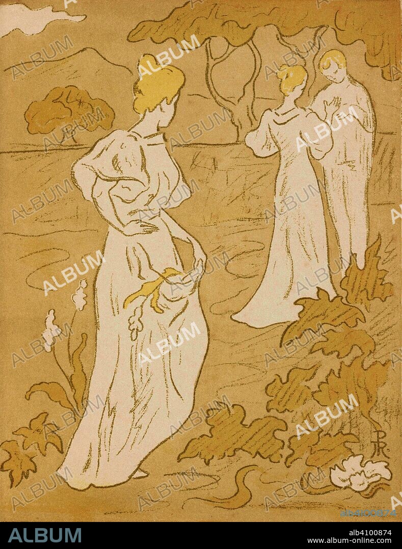 PAUL ELIE RANSON. Sadness! (Tristesse!) from the journal Le Centaure (1896). Dimensions: 23.8 cm x 18.7 cm, 23.4 cm x 18.2 cm.