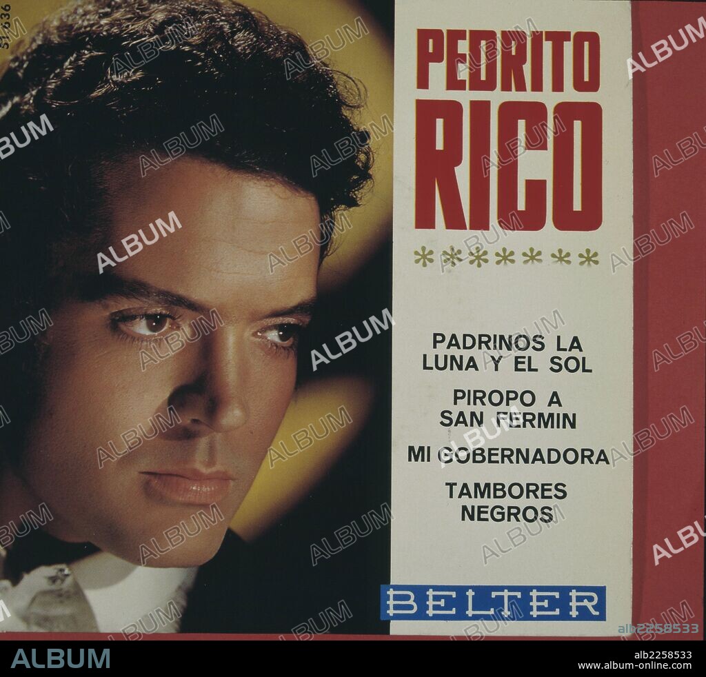 RICO , PEDRITO. CANTANTE ESPAÑOL. ELDA 1939 -. PORTADA DE DISCO BELTER.