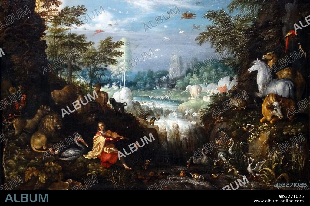 Painting titled 'The Rape of the Sabine Women' by Peter Paul Rubens (1577-1640) a Flemish Baroque painter. Dated 17th Century.