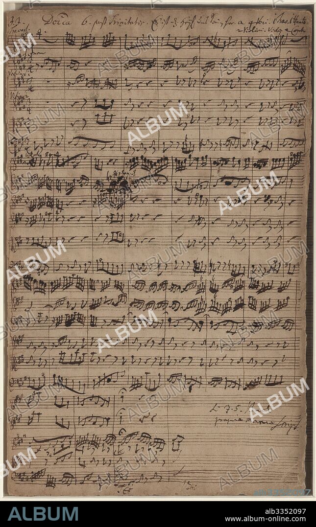 JOHANN SEBASTIAN BACH. Autograph manuscript of the Cantata Es ist das Heil uns kommen her (BWV 9).