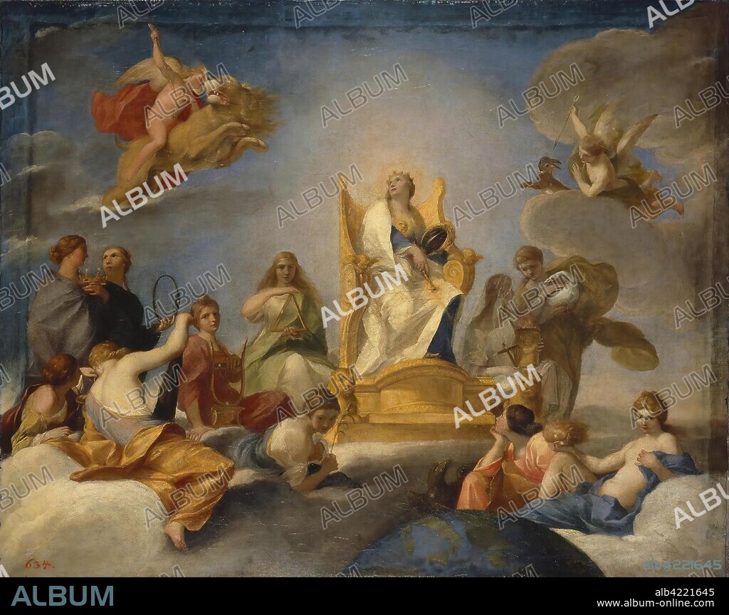 ANDREA SACCHI. 'Triumph of Wisdom (Divina Sapienza)'. Italy, 1630s. Dimensions: 83x105,5 cm.