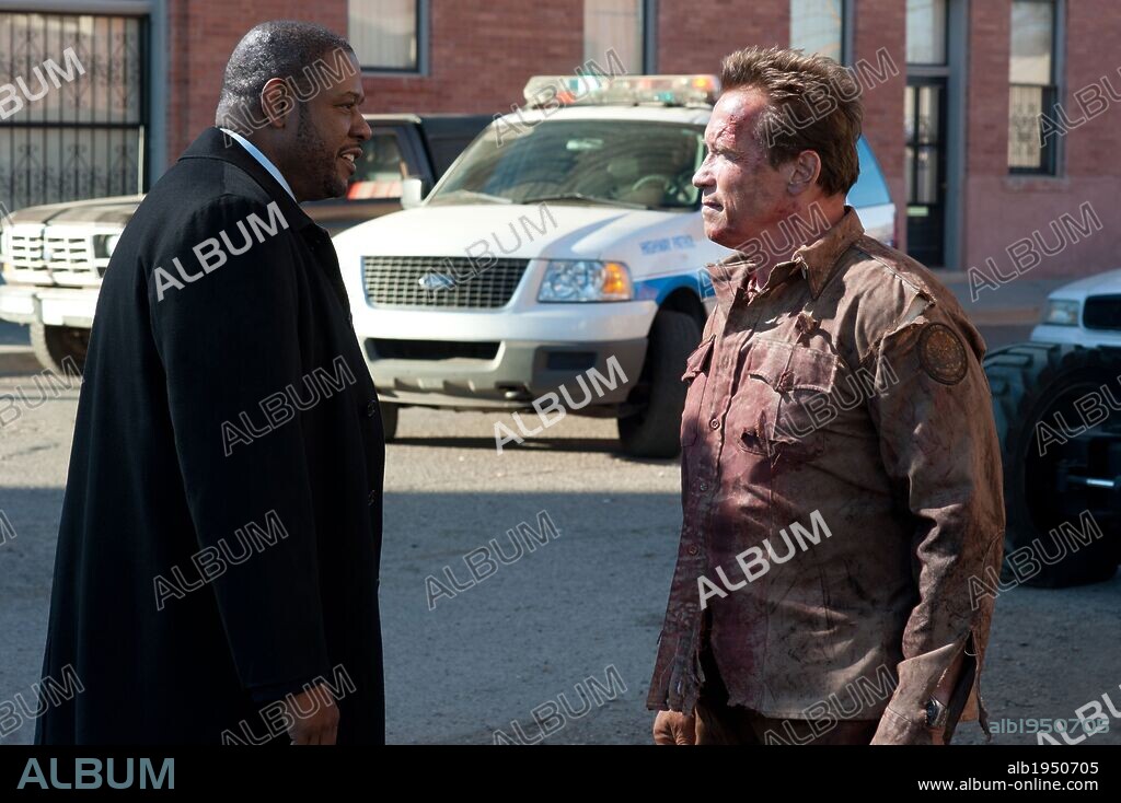 ARNOLD SCHWARZENEGGER und FOREST WHITAKER in THE LAST STAND, 2013, unter der Regie von JEE-WOON KIM. Copyright DI BONAVENTURA PICTURES.