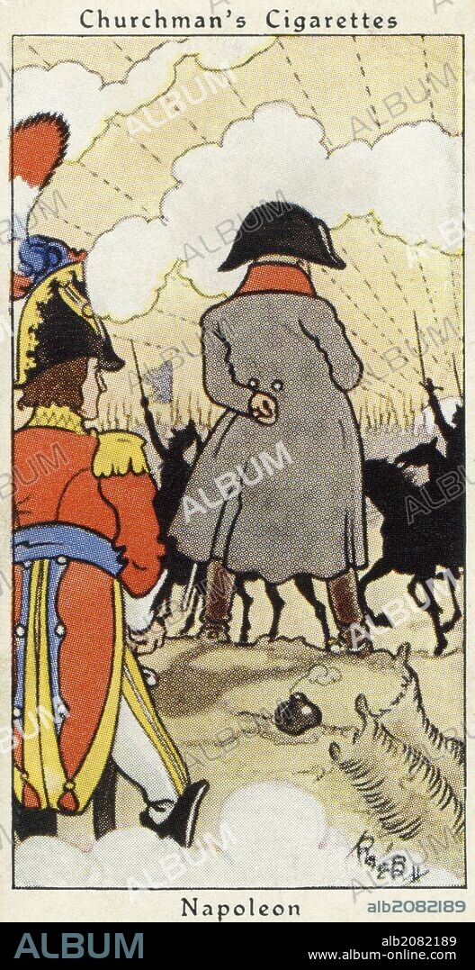 NAPOLEON Bonaparte - standing, rear view, hand behind back Churchman's cigarette cards.