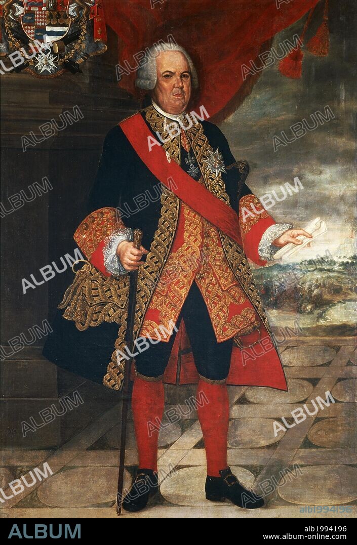 Portrait of Don Manuel de Amat, viceroy of Peru from 1761 to 1776. Peru, 18th century.