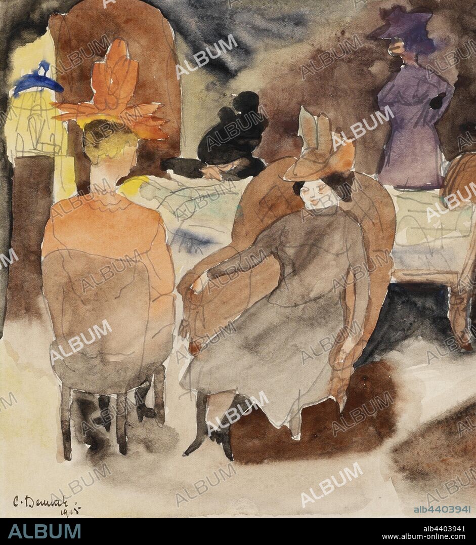 Charles Demuth: The Death of Nana, Charles Demuth, 1915, Watercolor and graphite on thin wove paper, Overall: 8 1/2 x 10 7/8 in. (21.6 x 27.6 cm).