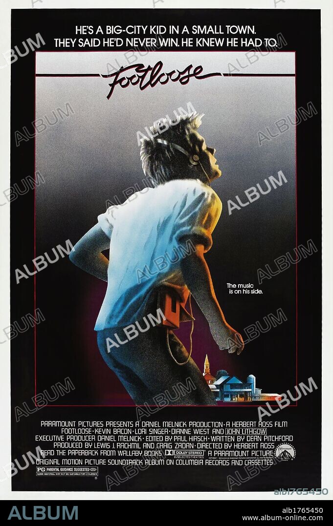 Poster of FOOTLOOSE, 1984, directed by HERBERT ROSS. Copyright PARAMOUNT PICTURES.