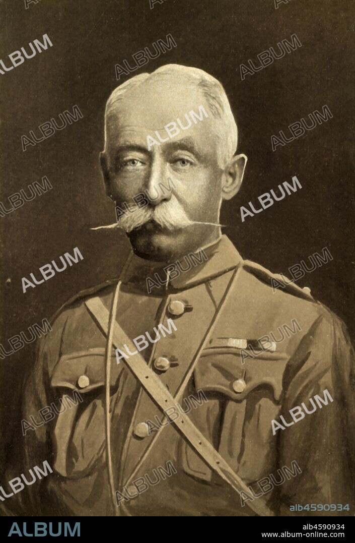 'General Brabant, C.M.G.', 1900. Edward Yewd Brabant (1839-1914) British military commander in colonial South Africa commanding the Colonial Division in 1900, and the Colonial Defence Force of Cape Colony in 1901 during the Second Boer War. From "South Africa and the Transvaal War, Vol. III", by Louis Creswicke. [T. C. & E. C. Jack, Edinburgh, 1900].